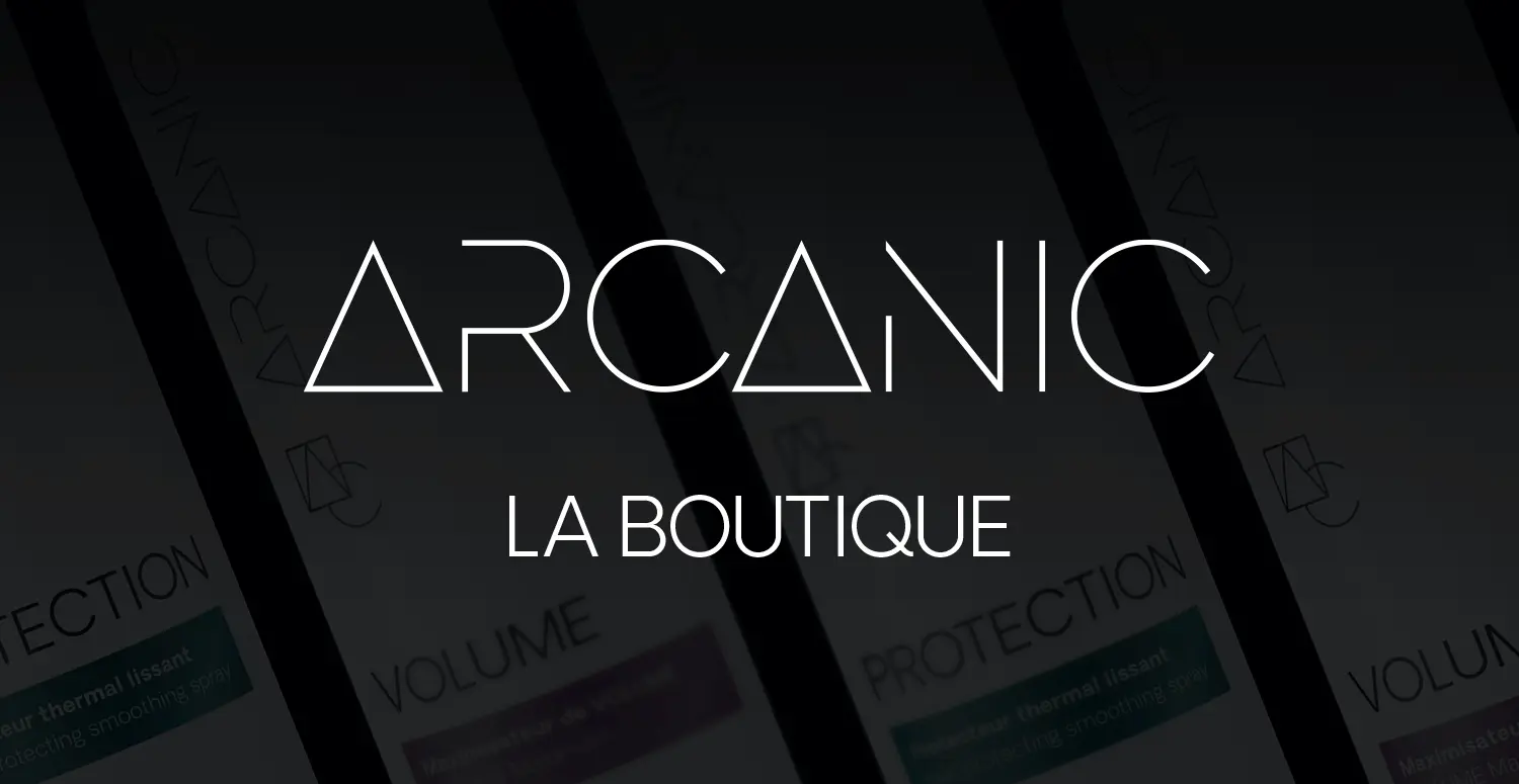 ARCANIC BOUTIQUE Products PROTECTION Heat Protecting Smoothing VOLUME Maximizer Hairstylist Hairstyle Hairdresser Cut Brush Style Design 250ml Spray SM logo fr